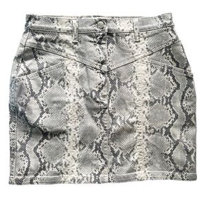 Aritzia Wilfred Free Kelsey Python Denim Mini Skirt | 6